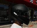 坦克摩托车头盔T127全盔国潮安全帽3C机车双镜片电动车防风男女 亚黑【透明镜片+镀银镜片+加棉头套+尾翼】 XXL（适合头围58-59cm） 实拍图