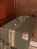 梦旅者多功能旅行箱高颜值铝框大容量拉杆箱万向轮行李箱密码箱男女学生 晨雾绿 26英寸（托运箱+USB充电） 实拍图