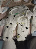 贝乐咿新生儿衣服秋冬季0到3个月棉衣男宝宝保暖半背衣初生婴儿加厚上衣 1656+1670 52 实拍图