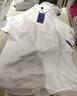 卡度顿夏季短袖衬衫男韩版修身大码青少年商务休闲白衬衣职业装工作服 白色 4XL 实拍图