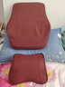 豫垫坊 汽车头枕颈枕腰靠套装 汽车太空记忆棉护颈头靠枕车载座椅靠垫 车用办公室座椅颈枕腰垫靠垫枕头 打孔皮酒红套装(头枕+大腰靠） 实拍图