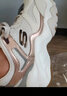 斯凯奇（Skechers）女鞋秋冬2025新款厚底增高老爹鞋防滑熊猫鞋轻便休闲鞋运动鞋女 自然色/金色-NTGD 37 /参考常规尺码37-37.5码左右 实拍图