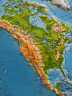 2024年新版 地图 世界中国立体地形图 学生地理图挂图 约1.1米*0.8米 世界地形图 实拍图