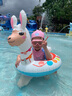 INTEX 儿童游泳圈坐圈宝宝腋下圈男孩女孩游艇遮阳小孩坐骑1-3-6岁 羊驼款腋下圈【送脚泵】 实拍图