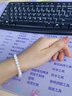 滴水成珠淡水珍珠手链可伸缩弹力绳珍珠手串佩戴方便实用礼物 6.3-7.3mm白色珍珠(行业规格7-8mm) 实拍图