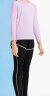 范迪慕 儿童运动套装瑜伽服春秋t恤长袖跑步女童训练服 浅紫色 150码  晒单实拍图