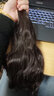 京颜假发片女长发三片式水波纹长卷发蓬松量接发贴片 棕黑色50cm 实拍图