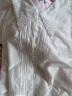 艾诺丝雅诗【商场同款】夏装新款深V娃娃领泡泡袖雪纺衬衫上衣10535070 白色 L 晒单实拍图