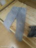 牵魅夏季薄款九分牛仔裤男生直筒宽松破洞牛仔裤韩版潮流休闲百搭乞丐裤宽松直筒9分裤子 N60破洞 S 实拍图