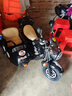 派克奇大号儿童电动摩托车可坐双人侉子车童车三轮车宝宝玩具车可坐大人 烤漆黑12A电瓶+皮座+手拧+喊话器 实拍图