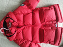 保姆鹅儿童羽绒服中长款加厚防寒外套宝宝中大童保暖冬装[NM2438] 中国红 110 实拍图
