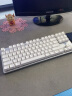 狼蛛（AULA） F3001无线蓝牙机械键盘87键有线游戏电竞吃鸡专用电脑笔记本办公平板手机小型便携 三模-银白蓝光红轴 实拍图