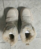 百丽（Belle）厚底羊毛雪地靴女靴加绒保暖休闲短靴棉鞋D1X1DDD4 米白-亮面皮 36 (230mm) 实拍图
