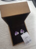 JOLEE耳钉S925银爱心耳环简约天然紫水晶彩宝耳坠饰品送女生节日礼物 晒单实拍图