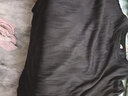 举风波浪纹高滑料冰丝T恤男短袖夏季潮流潮牌ins半袖宽松大码体恤上衣 黑色 4XL 190至210斤可穿 实拍图