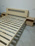 天桐居【现货闪发】床纯实木床现代简约卧室双人床大床经济单人床出租房 实木床+床头柜*2 1.5米*2米 实拍图