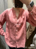 无印良品（MUJI）女式 木棉混双层纱织长袖罩衫女士衬衫衬衣外套  BC2IZC4S 烟熏橙色 M(160/84A) 晒单实拍图