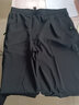 WYVL冰丝短裤男七分裤夏季大码休闲运动透气马裤速干裤子大裤衩沙滩 黑色 4XL(160-180斤) 实拍图