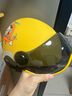 NEVA纽维（NEVA）儿童头盔男女孩夏季电动摩托车3C认证卡通四季通用可爱宝宝安全帽 哑光黄阿宝机长茶镜+透明镜【推荐3-6岁佩戴】 实拍图