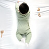 Aengbay昂贝 德绒连体衣冬婴儿套头哈衣保暖睡衣打底内衣宝宝衣服秋冬 绿色 90cm 实拍图