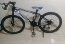 百士盾山地车自行车成人学生车公路变速越野单车赛车碟刹26寸青少年男女 【基础版】辐条轮-黑白色 24寸24速/身高140-165/ 实拍图