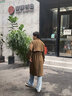 William fox&sons新复古回潮设计师款/立体剪裁风衣男腰带装饰层次感休闲长款外套 卡其色（御寒10℃） XL /52 实拍图