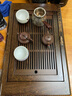 金灶（KAMJOVE）鸡翅木茶盘 实木小茶台功夫茶具套装功夫茶盘茶具托盘 KW-35 中号款(不包含陶瓷茶具） 实拍图