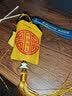 别颖（ROMANZO）祈福祥云小香包端午节古风随身祈愿中国风香囊刺绣福袋空袋 5*8cm 【招财】黄色带流苏 实拍图