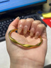 中国黄金（CHINA GOLD）莫比乌斯黄金手镯女足金古法素圈镯子手环饰品生日礼物送女友爱人 【古法无孔】圈号56 约5g 实拍图