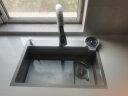 东诗日本厨房水槽大单槽304纳米不锈钢加厚洗碗洗菜盆手工枪灰水池 D套餐-升级款数显飞雨全配置 680x450mm（家庭优选） 实拍图