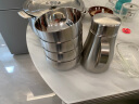 美厨（maxcook）304不锈钢碗 汤碗双层隔热 餐具面碗13CM（4只装）MCWA702 实拍图