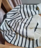 嘟嘟家宝宝条纹毛衣冬装儿童保暖上衣婴儿衣服女童冬季衣服 兰灰白条纹 实拍图