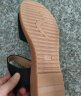 红蜻蜓女鞋夏款舒适简约坡跟女凉鞋舒适妈妈款凉鞋WTK210461 黑色 37 实拍图
