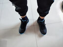 乔丹QIAODAN男鞋球鞋2025毒液皮面防水低帮篮球鞋缓震防滑运动鞋 黑色/天蓝 42 实拍图