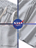 NASA GISS官方潮牌休闲裤男平脚裤松紧运动卫宽松长裤子男 灰色直筒 M 实拍图