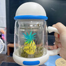杯具熊（BEDDYBEAR）正品玻璃杯女士双层耐热防烫玻璃杯子茶水分离水杯带茶隔办公室带 大菠萝 350ml 礼品袋 实拍图