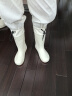 SooGree防水束口雨鞋防滑软底耐磨水鞋时尚女款防暴雨胶鞋套中高筒雨靴 米白 38 晒单实拍图