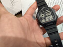 卡西欧（CASIO）男表小方块电子表 运动手表学生手表 多功能防水男士手表 小方表黑图胶带AE-1200WH-1A 实拍图