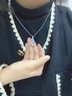 莞晗999足银项链女士吊坠心形锁骨链首饰银饰情人节生日礼物送女友 蓝锆项链【八仓配送/当次日达】 实拍图