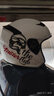 雅马哈摩托车电动车头盔3C认证男女四季轻便安全帽四分之三盔春夏 白色贴花（贴面版型） M 实拍图