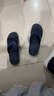 拖鞋女夏室内居家防滑无声情侣韩版家用软底浴室洗澡旅行凉拖鞋夏 浪漫拖 藏青 44-45 (适合43-44码穿) 实拍图