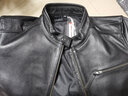 皮尔卡丹头层牛皮真皮皮衣男式短款夹克纯皮大码机车休闲外套单衣针织 实拍图