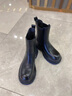 他她（TATA）海盐黑咖切尔西女靴休闲厚底加绒烟筒靴秋冬新款WJZ01DZ4 黑（鞋底蓝单里-靴筒15.5cm） 37 实拍图