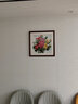 紫腾随轩新中式牡丹花开富贵装饰画客厅餐厅背景墙画卧室床头挂画壁画 图8 50*50cm红木色实木框 实拍图