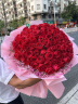 来一客鲜花速递红玫瑰生日礼物表白求婚预定全国同城花店配送 99朵红玫瑰 晒单实拍图