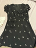 百图betu女装夏新款连衣裙短袖雪纺萌兔绣花减龄连衣裙女2303T90 黑色 S 实拍图