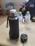 慕馨（moosen）保温杯男大容量水杯316不锈钢茶水分离泡茶杯子带滤网壶定制刻字 【抗菌99%】本色+杯套杯刷1000ml 实拍图