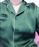 金三塔真丝睡衣女100%桑蚕丝外穿凉感养肤两件套装睡裤居家服 宝石绿 M 实拍图