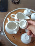 澳爵斯（AOJUESI） 整套紫砂陶瓷功夫茶具套装家用茶杯 便携竹制干泡茶盘储水茶台 08款：月白定窑西施（大白盘） 实拍图