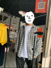楠笙记 格子衬衫男潮牌男生衬衣港风宽松衬衣初中生褂子外搭小外套帅气 灰色款 XL 实拍图